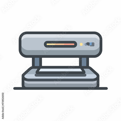 Minimalistic Scanner Icon in Geometric Style