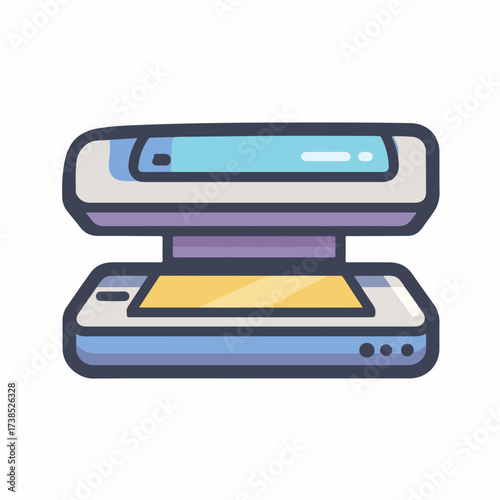 Modern Scanner Pictogram Design in Duotone