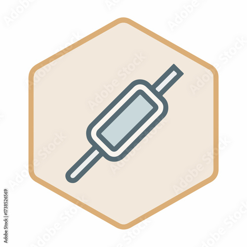 Monoline Screwdriver Icon in Flat Design