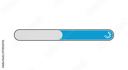 A simplistic loading bar concept illustration suitable for graphic resources and web design