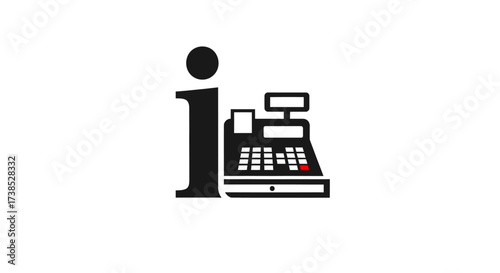 Information about point of sale systems represented with iconographic illustration design
