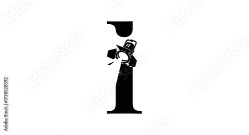 Illuminated Letter: The Letter 'i' Transformed into a Spotlight Shining Brightly