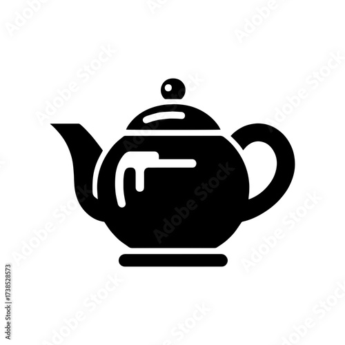 Teapot icon, isolated pictogram, time to drink tea