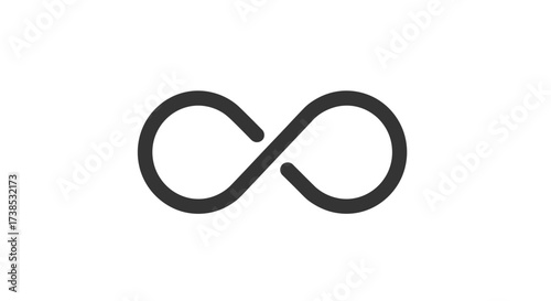 Simple infinity symbol illustration representing timelessness and continuity