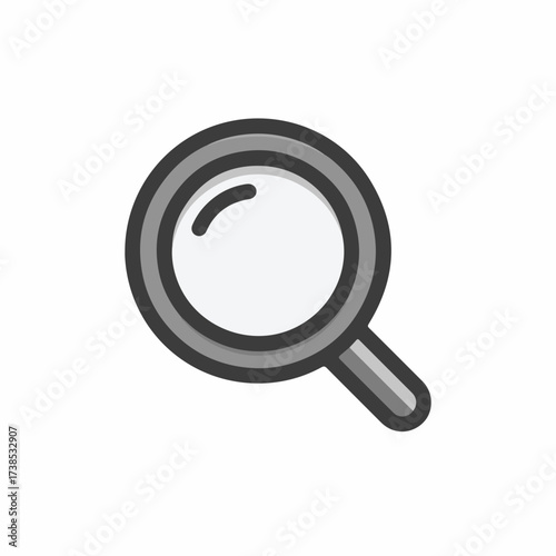 Minimal Search Icon in Pale Style