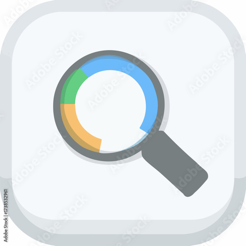 Minimal Search Icon Vector Illustration