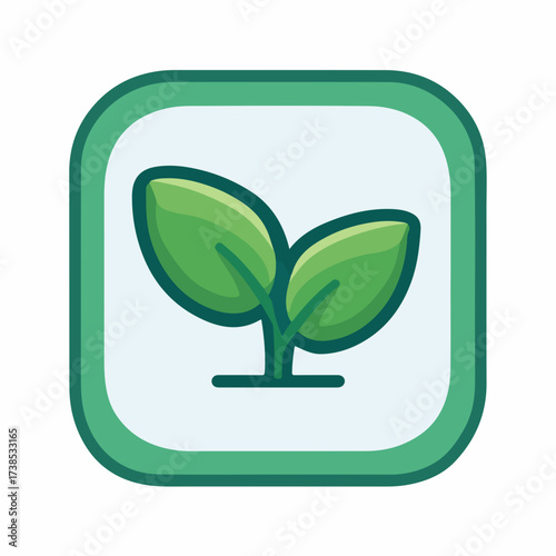 Minimalist Seedling Icon Design