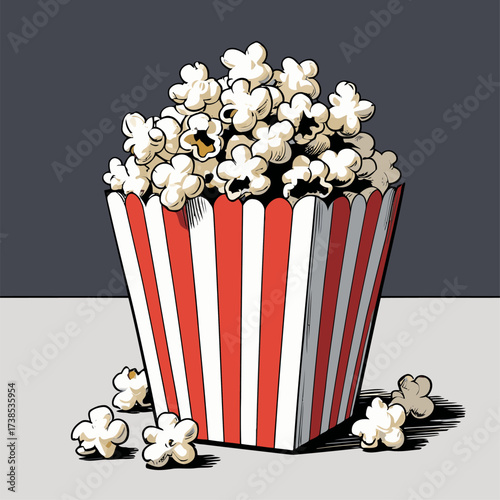 illustration of delicious popcorn
