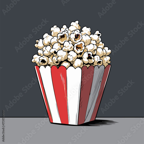 illustration of delicious popcorn