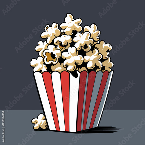 illustration of delicious popcorn