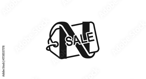 Minimalistic vector illustration promoting a promotional discount or sale event