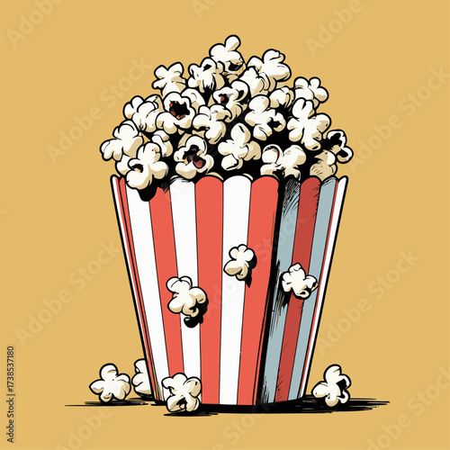 illustration of delicious popcorn