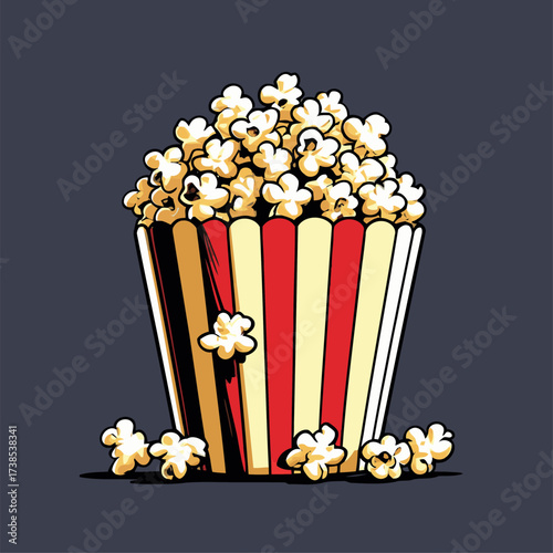 illustration of delicious popcorn