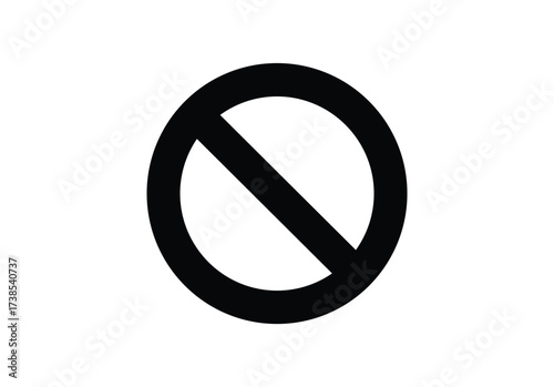 Vector art of prohibition sign represents restriction