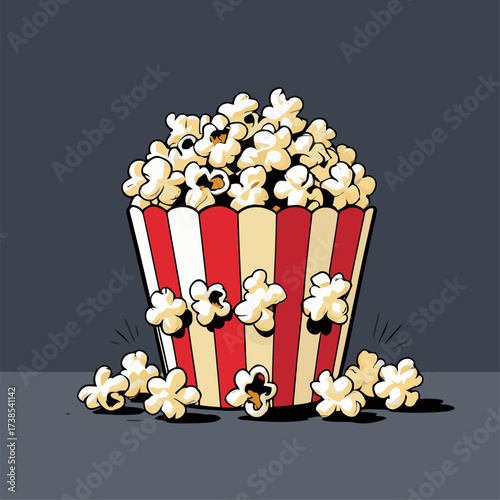 illustration of delicious popcorn