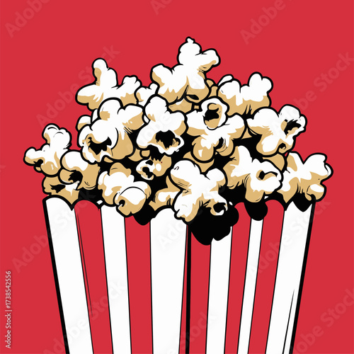 illustration of delicious popcorn