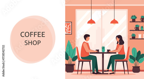 A couple in the restaurant