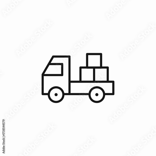 delivery truck icon sign vector