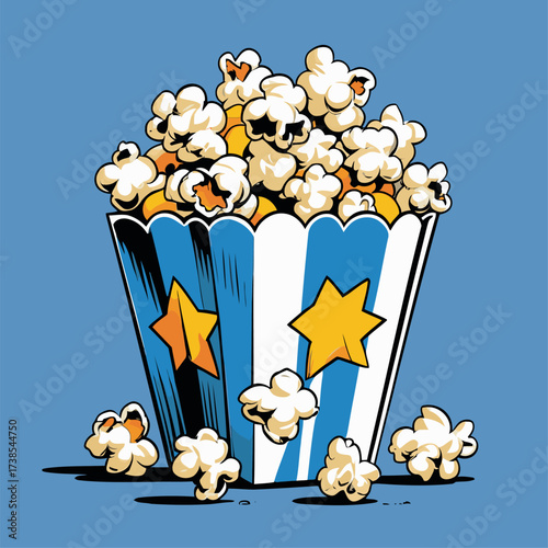 illustration of delicious popcorn