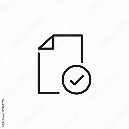 document with checkmark icon sign vector