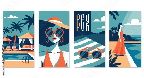 Tropical Vacation Paradise Beach Resort Summer Getaway Lifestyle Fashion Escapism