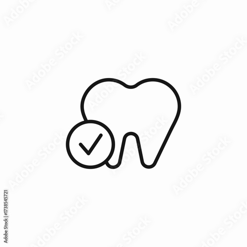 healthy tooth icon icon sign vector