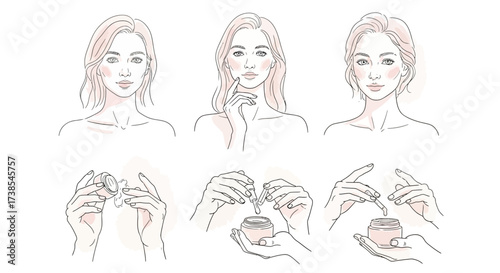 Applying skincare products to achieve a healthy radiant complexion showcasing facial care routines and product application techniques for enhanced beauty and skin wellness