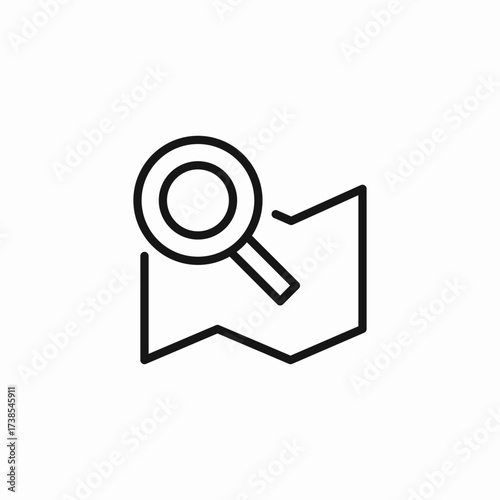 map search magnifying icon sign vector
