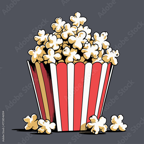 illustration of delicious popcorn