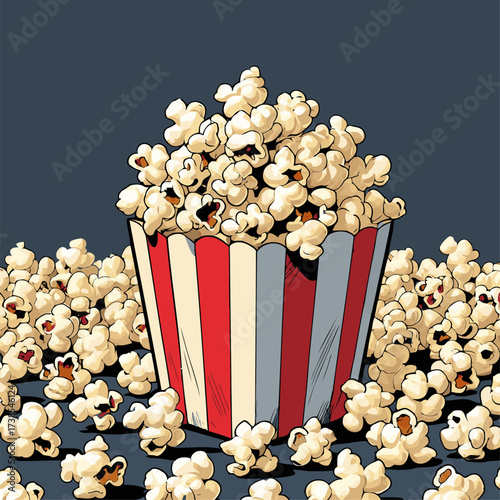 illustration of delicious popcorn