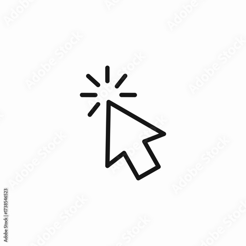 sparkling cursor click icon sign vector