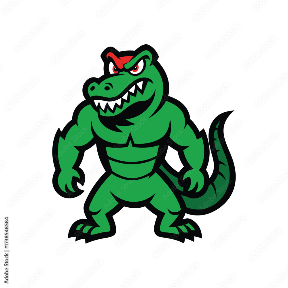 Naklejka premium green frog cartoon