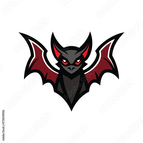 black cat on a red background