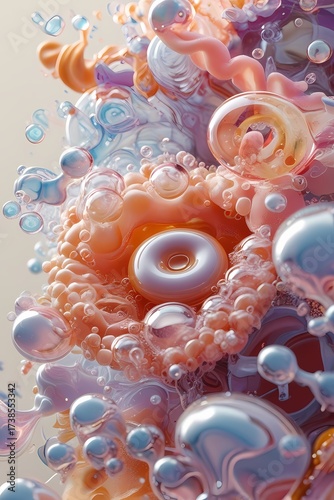 Kombucha SCOBY Fermentation: Macro 3D Probiotic Bubbles & Textures