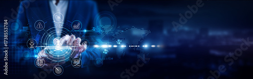 Konstfotografi Telecommunications, Businessman using mobile smartphone and wireless networks co