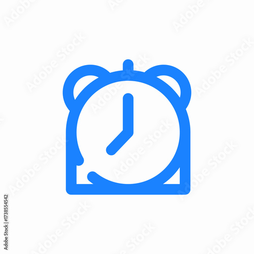 alarm clock with two bells time icon sign vector