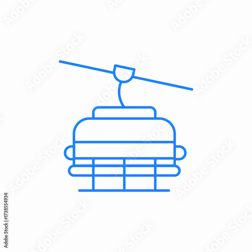 cable car cabin icon sign vector