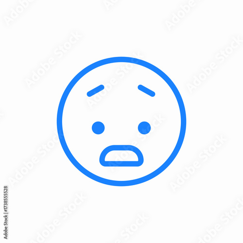 disappointed or sad emoji icon sign vector