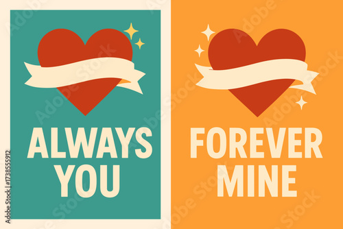 Heartfelt Banner Series. Family Bond. Two vertical A6 banners, brutalist, olive green and cream backgrounds, family silhouettes with simple home icon, first