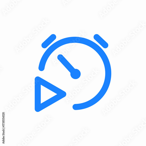 fast time passing or countdown timer play icon sign vector
