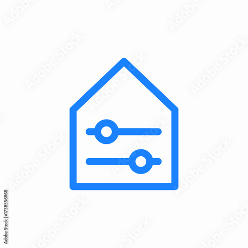 home automation settings icon sign vector