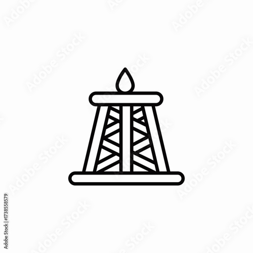 oil extraction industry icon sign vector