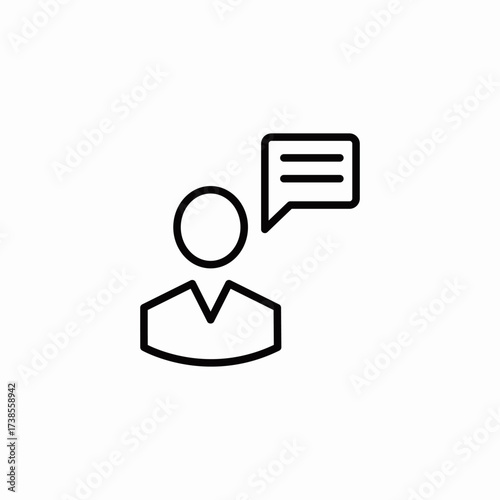 person chat message icon sign vector