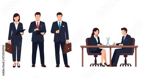 Business Professionals Posing and Engaged in an Office Meeting Discussing Strategy and Opportunities for Growth