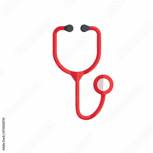 Sleek Stethoscope Icon in Minimal Design