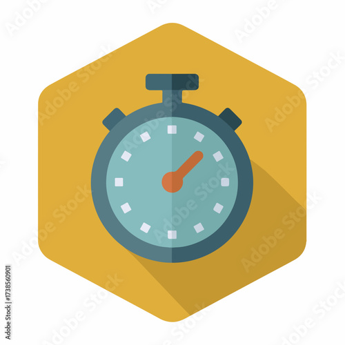 Minimal Stopwatch Icon in Muted Colors