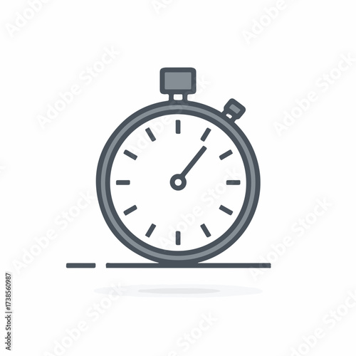 Sleek Stopwatch Thin Line Vector Icon