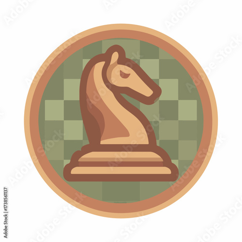 Chess Knight Strategy Glyph Icon Design