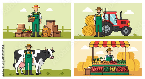 Farmers showcase their hard work and dedication from farm to market with fresh produce and livestock