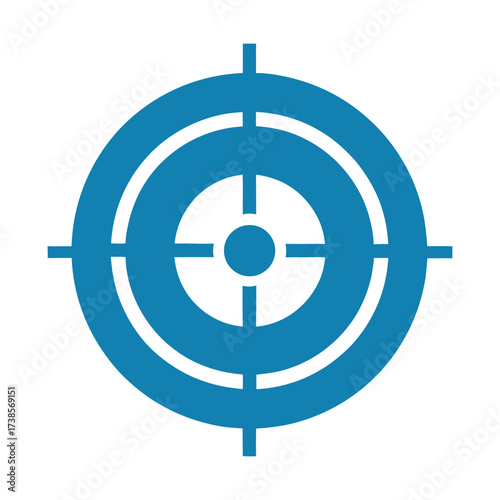 Target goal aim focus symbol for accuracy precision business strategy achievement clean vector illustration design